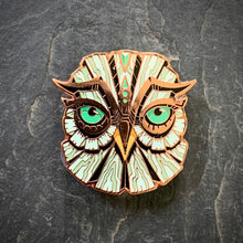 Load image into Gallery viewer, LE 100 “Patina” Owl Totem pin