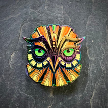 Load image into Gallery viewer, LE 65 “Inferno” Owl Totem pin