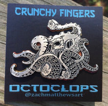 Load image into Gallery viewer, Antique silver Octoclops pin